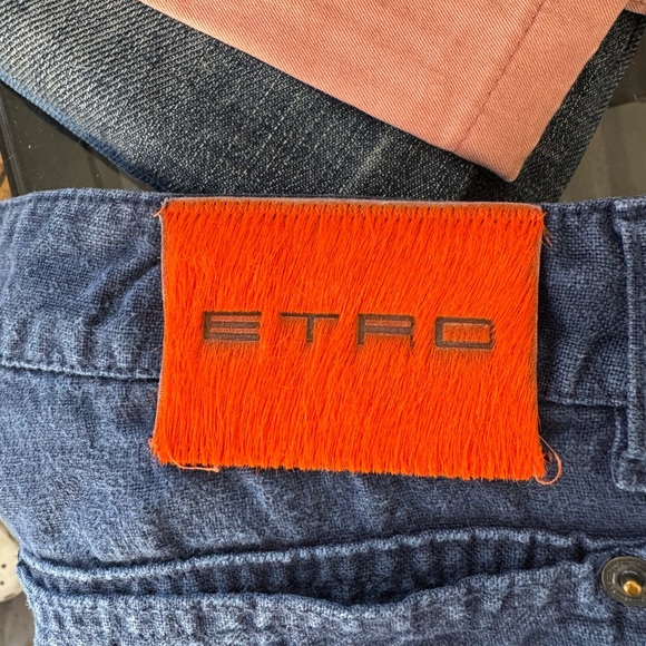 Etro Blue Chinos Modern Tapered Fit 38 Light - Picture 14 of 14